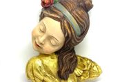 Vintage Hand Carved Wooden Putto figurine