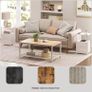 Bedside Table with Charging Station, Side Table with 2 USB Ports and Outlets, Nightstand with Cloth Drawer, Set of 2, End Table, White Image 3