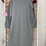 dress freequent brand size small grey sweatshirt dress with side slits Image 10
