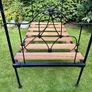 Antique Edwardian four poster iron Single beds x 2 available, with mattress Image 5