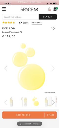 New EVE LOM Renewal Treatment Oil 30ml