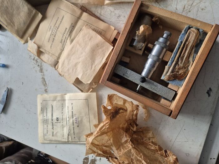 Rare Soviet Depth Micrometer GM 0-75mm 0.01mm Krasny Instrumentalschik USSR