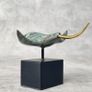 Manta Ray - Patinated And Polished Bronze Image 6