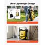 Walk-Behind Hand Push Floor Sweeper, Manual Floor Sweeper Non-Electric with 650mm Sweeping Width, 18.9L Waste Container & Adjustable Folding Handle for Yards Walkways Patios Garages - Yellow Image 7