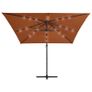 Cantilever Umbrella with LED lights Terracotta 250x250 cm Image 3