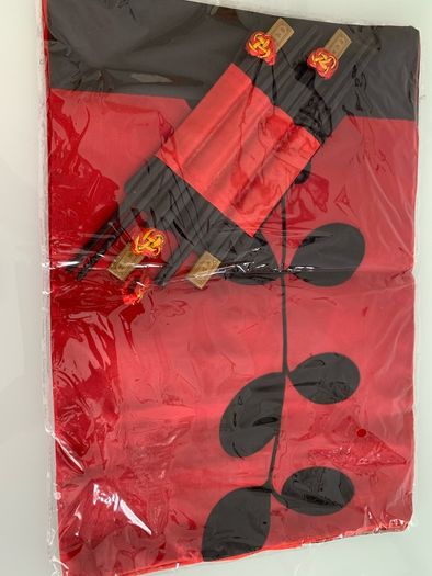 BNWT 4 Silk Place Mats with chopsticks and holder