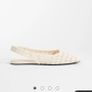Mango woven flat slingback shoe Image 5