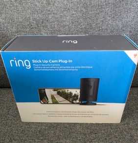 Ring Stick Up Cam Plug In Black Indoor Outdoor Security Camera