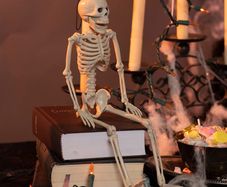 2 Packs 16" Posable Halloween Skeletons | Full Body Posable Joints Skeletons for Halloween Decoration, Graveyard De