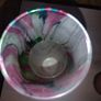 Glass Colorful Drip Vase 24 inches tall and companion piece 8 inches tall Image 10