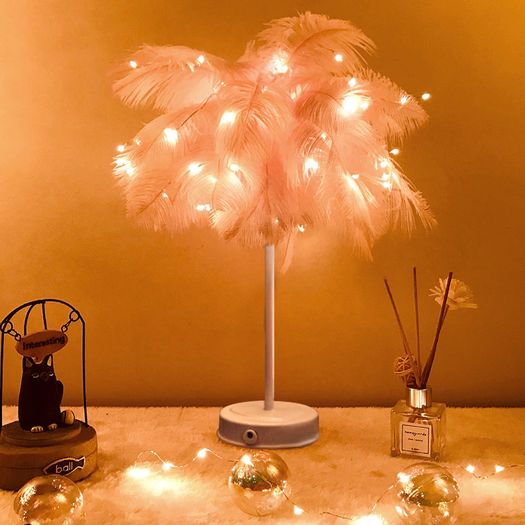 BRAND NEW LED feather lamp table