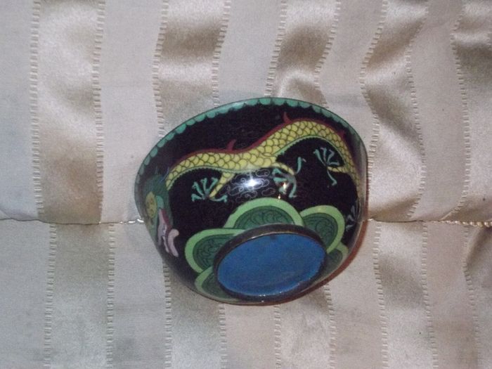 a lovely  small antique chinese cloisonne  bowl