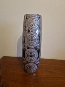 silver colour  vase