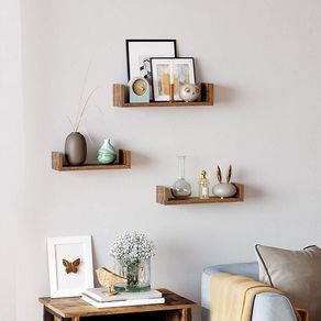 New Set of 3 U-Shaped Rustic Shelves - FREE P&P