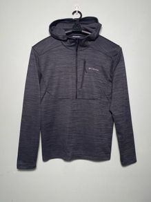 Columbia Mens Pullover 1/2 Zip Hoodie Size Medium Dark Green Marl