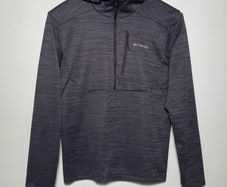 Columbia Mens Pullover 1/2 Zip Hoodie Size Medium Dark Green Marl