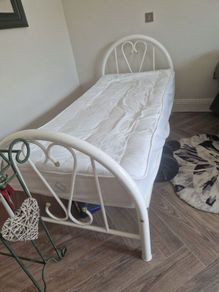 single bed and mattress