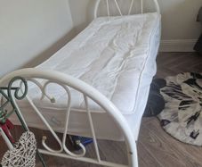single bed and mattress