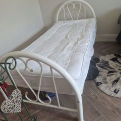 single bed and mattress