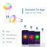 WiFi Smart Bulb Light 10W RGB Colour Changing Light Bulb Works with Phone Google Home IFTTT Wireless Lighting for Home Decoration Bar Party (1 unit) [Energy Class A++] Image 4
