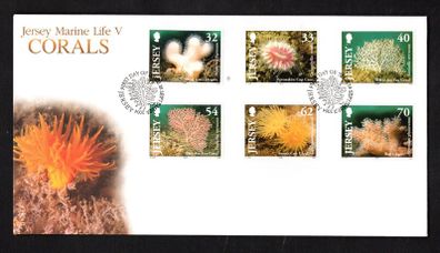 2004 Jersey Marine Life - Corals Commemorative Stamps First Day Cover (FDC)