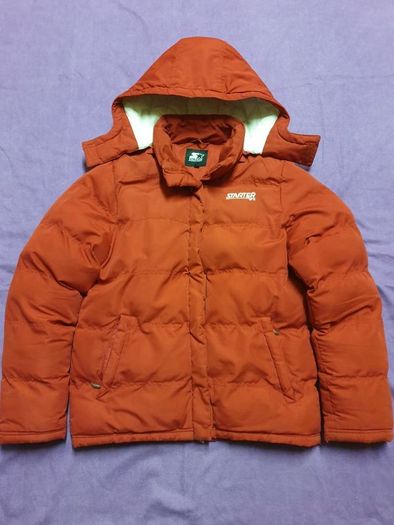 Womens STARTER padded puffer jacket coat size 10 medium detachable hood