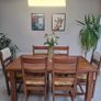 Walnut Solid Wood Dining Table & 6 Chairs Image 2