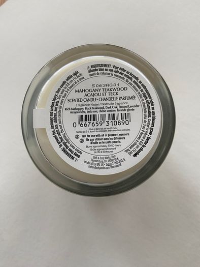 White barn mahogany teakwood soy wax blend candle 227 g