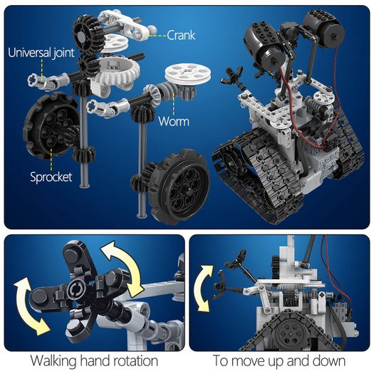 408PCS City Creative RC Robot Electric LEGO Building Blocks Technic Remote Control Intelligent Robot Bricks Toys For Children