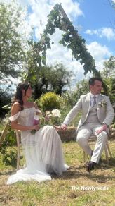 Bespoke Ivory/Blush Designer Wedding Dress