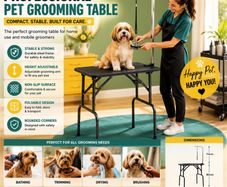Folding Dog Grooming Table with Adjustable Grooming Arm