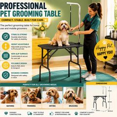 Folding Dog Grooming Table with Adjustable Grooming Arm