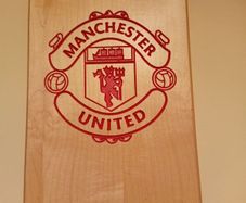 wooden Manchester United wall sign
