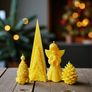 Beeswax Gnome candle | Gnome with Christmas tree hat | Non-toxic & Eco-Friendly | Natural Eco-Friendly Holiday Decor | Rustic Winter Gift Image 5