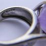 Vintage 80s Sterling Silver 925 Amethyst Quartz Gecko Statement Ring Size T - 11,65g Image 9