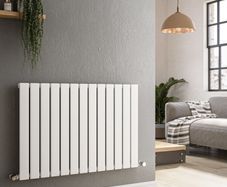 White Horizontal Flat Radiator 60cm/89cm Single Panel