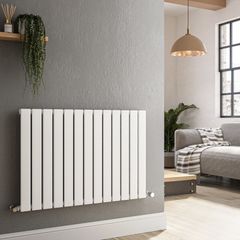 White Horizontal Flat Radiator 60cm/89cm Single Panel