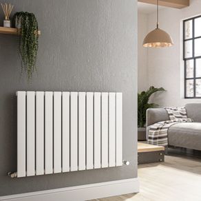 White Horizontal Flat Radiator 60cm/89cm Single Panel