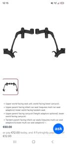 Egg pram double adaptors