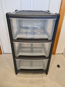 3 Drawer plastic storage