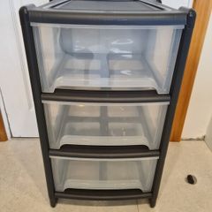 3 Drawer plastic storage