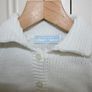 The Little White Company White Cotton Knit Cardigan Age 0 - 3 Months - Like New Image 2
