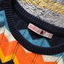 Boboli Chevron Zig-Zag & Striped Knit Dress Image 5