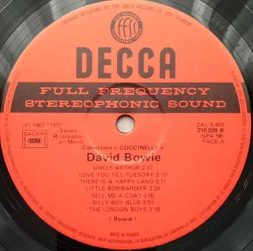David Bowie David Bowie Lp Comp Re Rep