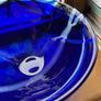Pair of Kosta Boda Swedish blue glass bowls Image 4