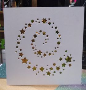 Blank Star Swirl Greeting Card
