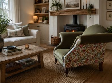 Bespoke vintage armchair - newly reupholstered