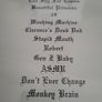 Baby Dave Monkey Brain blood records limited to 500 grey marbel vinyl signed. slaves. soft play Image 3
