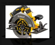 DeWalt DCS578N 54V FlexVolt 190mm Circular Saw and battery