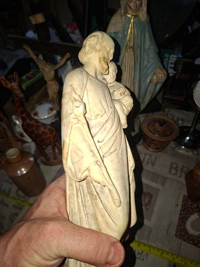 Vintage Virgin Mary Statue Our Lady of Grace and St. Joseph with Christ Child Statue, PRICE IS FOR 1 ONLY
